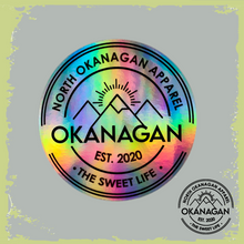 Load image into Gallery viewer, North Okanagan Apparel&#39;s holographic sticker
