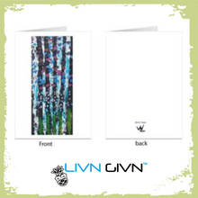 Load image into Gallery viewer, Livm Givn&#39;s &#39;Birch Tree&#39; note cards, front and back
